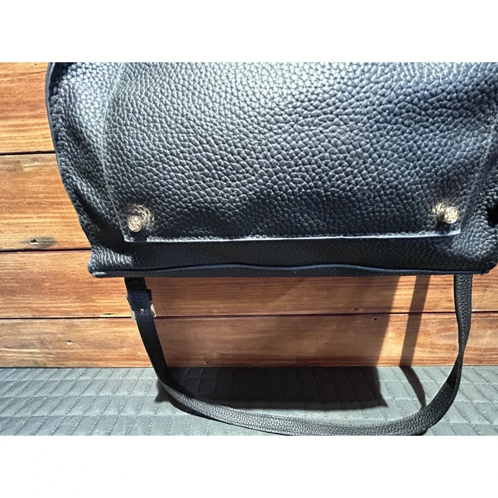 Daisy Fuentes Handbag Faux Leather-Pebbled Black